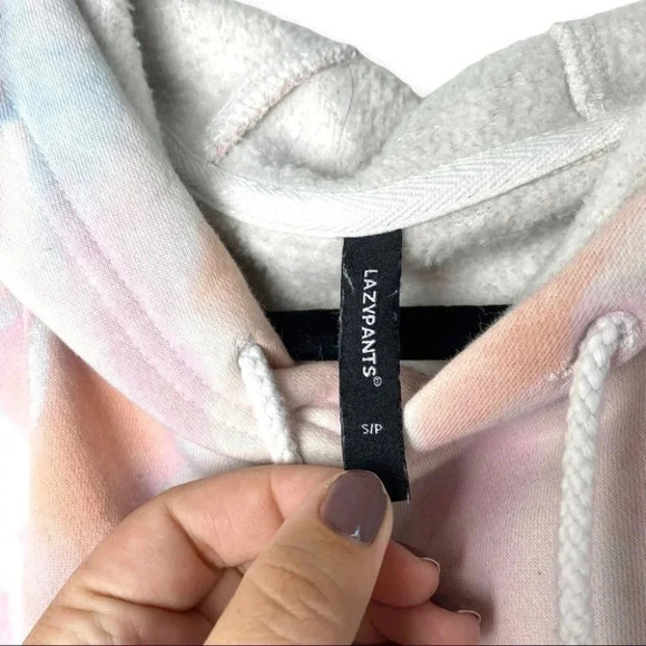Lazy Pants Long Live Lazy Pink Tie Dye  Hoodie - Picture 8 of 10